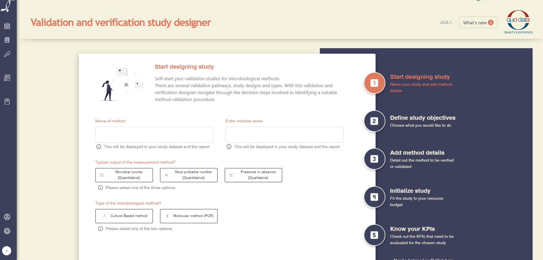 Screenshot des µKPI Studiendesigners